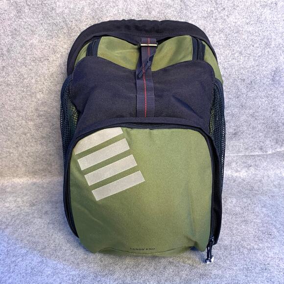 Land’s End Green, Black Backpack, Laptop Sleeve, Two Compartments, Bottle Holder - Picture 1 of 12